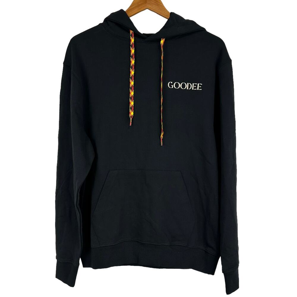 Goode x Kotn NWT Men's Black Pullover Hoodie Size Small Embroidered 100% Cotton